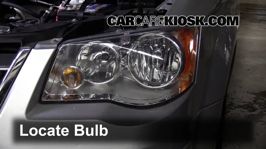 2008 Chrysler Town and Country Touring 3.8L V6 Lights Highbeam (replace bulb)